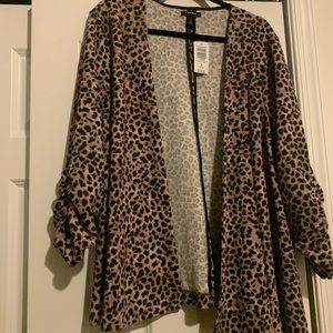 Torrid leopard print stretch blazer